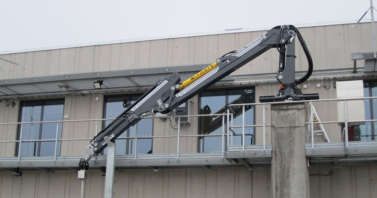 Cranab stationary mounted crane