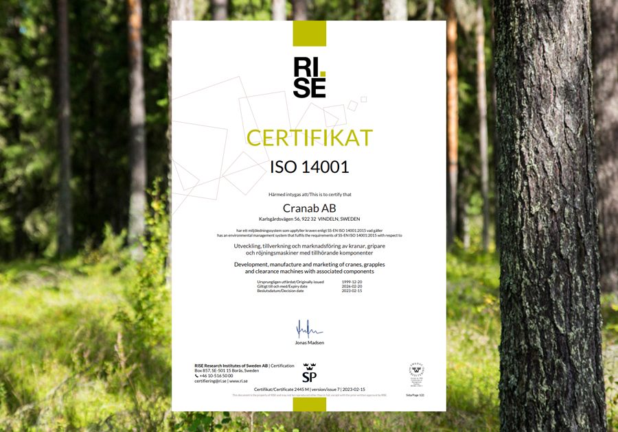 cranab environmental work ISO 14001 aspect ratio 1000 700