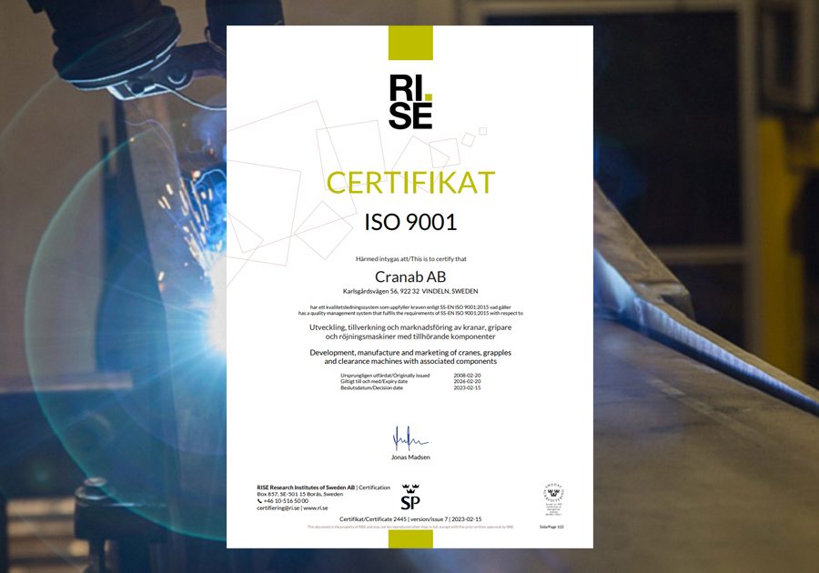cranab quality work ISO 9001 aspect ratio 1000 700 cranab quality work ISO 9001 aspect ratio 1000 700